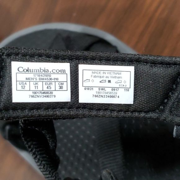 Mens‎ Columbia Wave Train Sandals Black Gray 12 - Picture 5 of 6